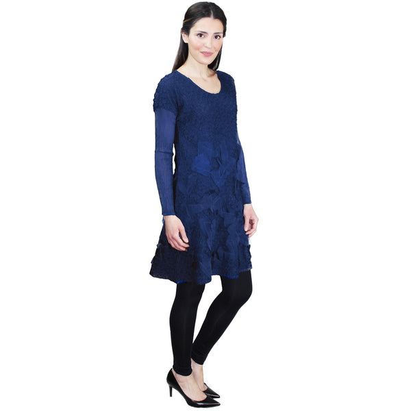 Embellished Tunic Crinkle Dress - DR781